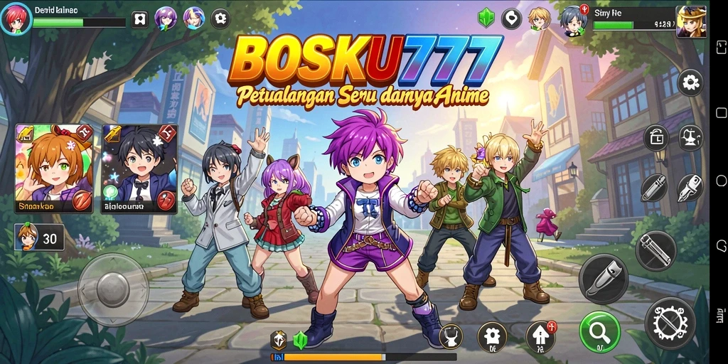 Tampilan gameplay seru dalam dunia anime yang menawan.