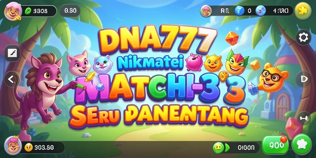 Tampilan gameplay seru dari DNA777 dalam genre Match-3.