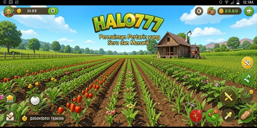 Tangkapan layar menampilkan gameplay peternakan yang menarik di HALO777.