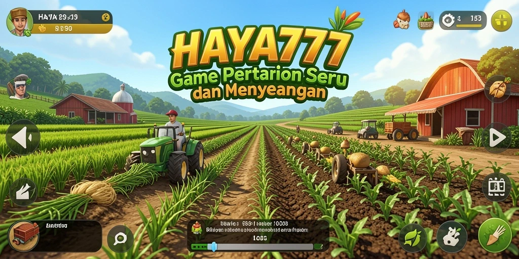 Screenshot HAYA777 menampilkan keseruan gameplay bertani dan berkebun.