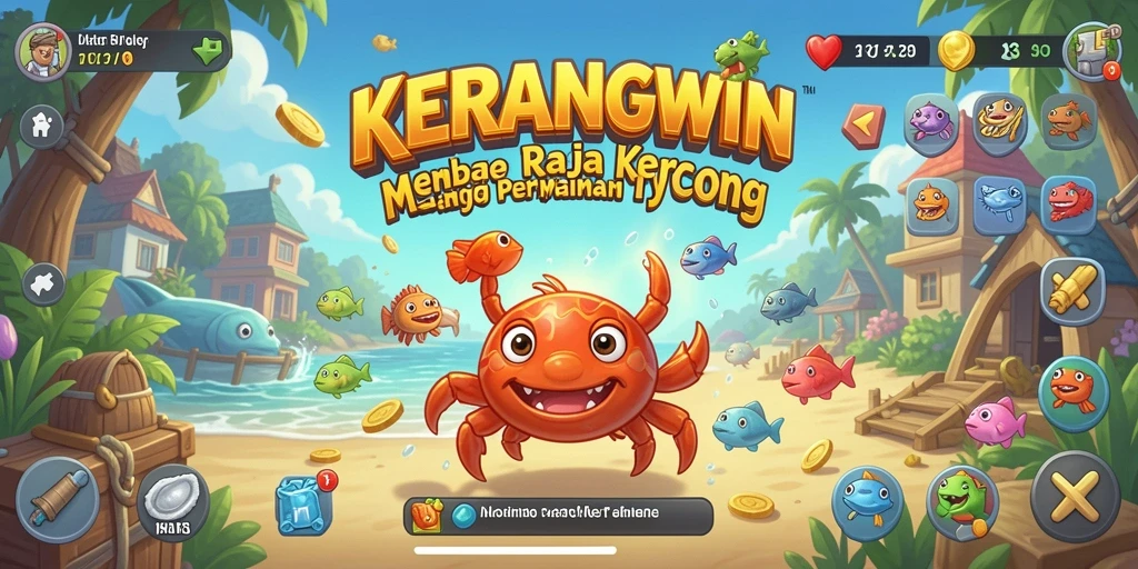 Tampilan gameplay KERANGWIN yang penuh warna dan interaktif.