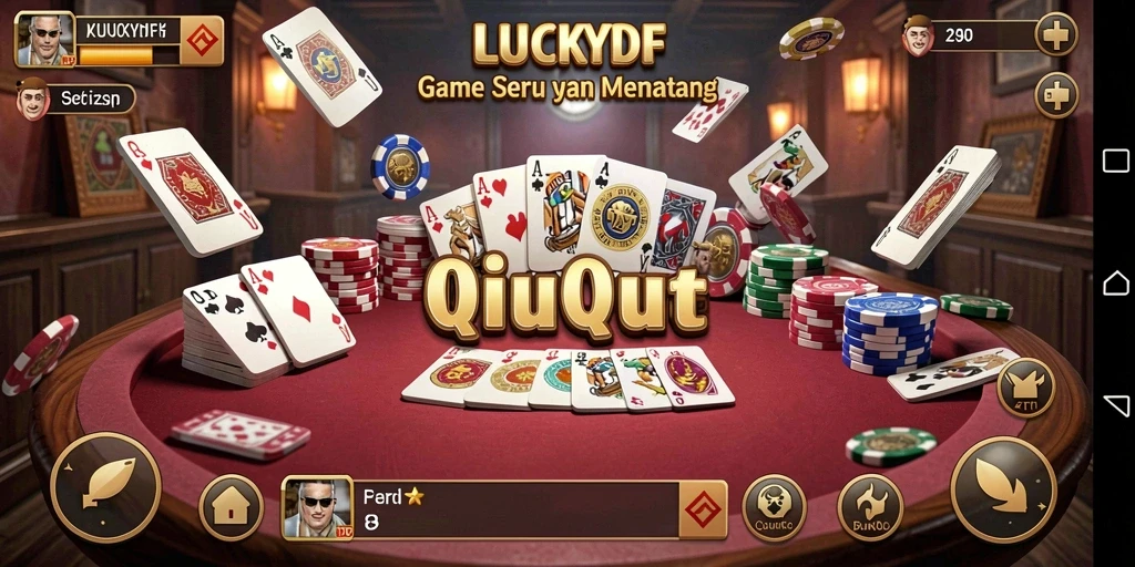 Tampilan gameplay seru dari LUCKYDF QiuQiu.