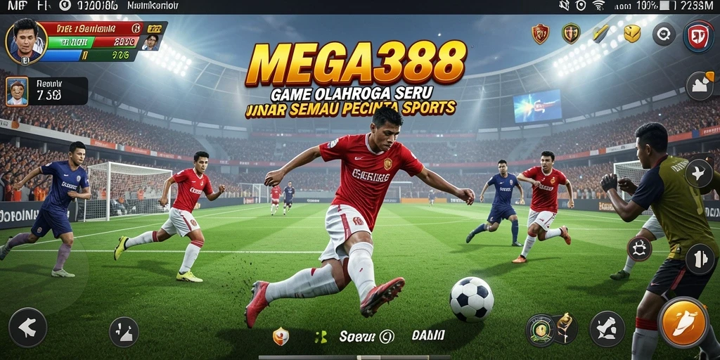 Tampilan gameplay seru dengan aksi olahraga intens.