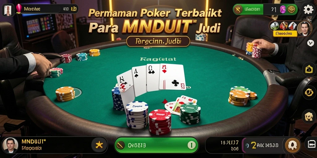 Tampilan gameplay Poker yang seru di MNDUIT.
