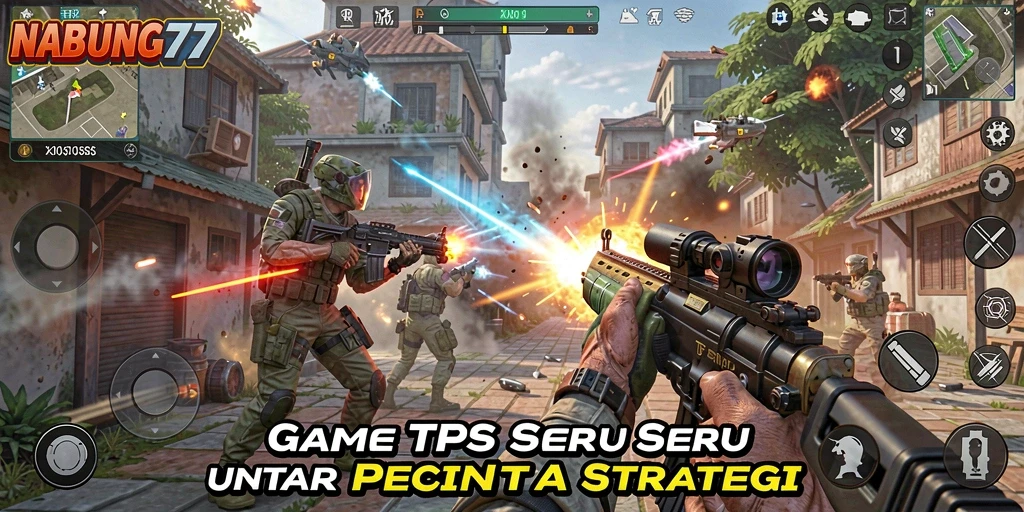 Tampilan gameplay seru dari NABUNG77 dengan aksi TPS yang mendebarkan.