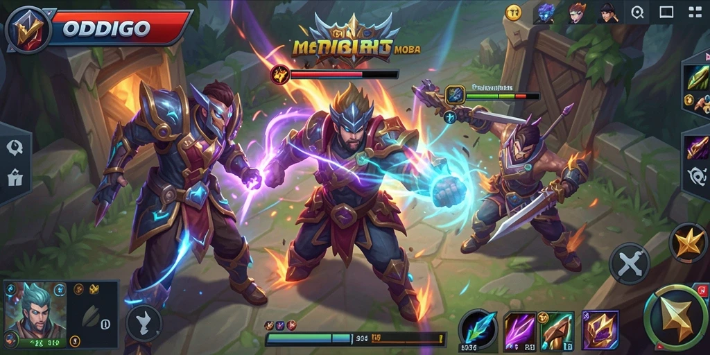 Tampilan gameplay ODDIGO yang menegangkan dan penuh aksi.