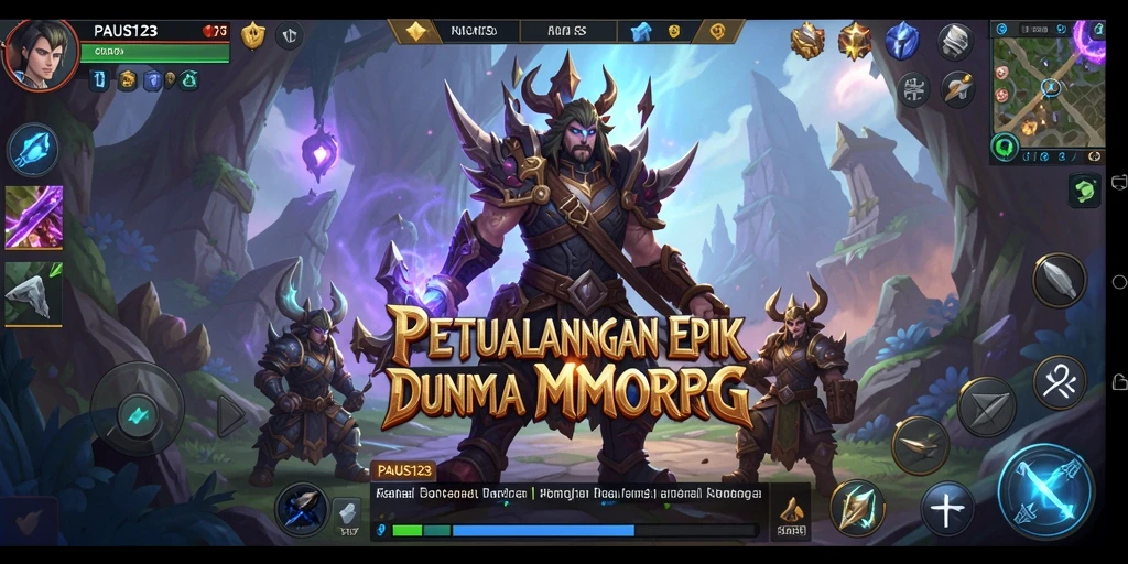 Screenshot gameplay PAUS123 yang menunjukkan pertarungan seru dalam MMORPG.