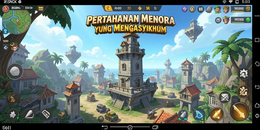 Tangkapan layar RSNOK menampilkan aksi menegangkan dalam pertempuran Tower Defense.