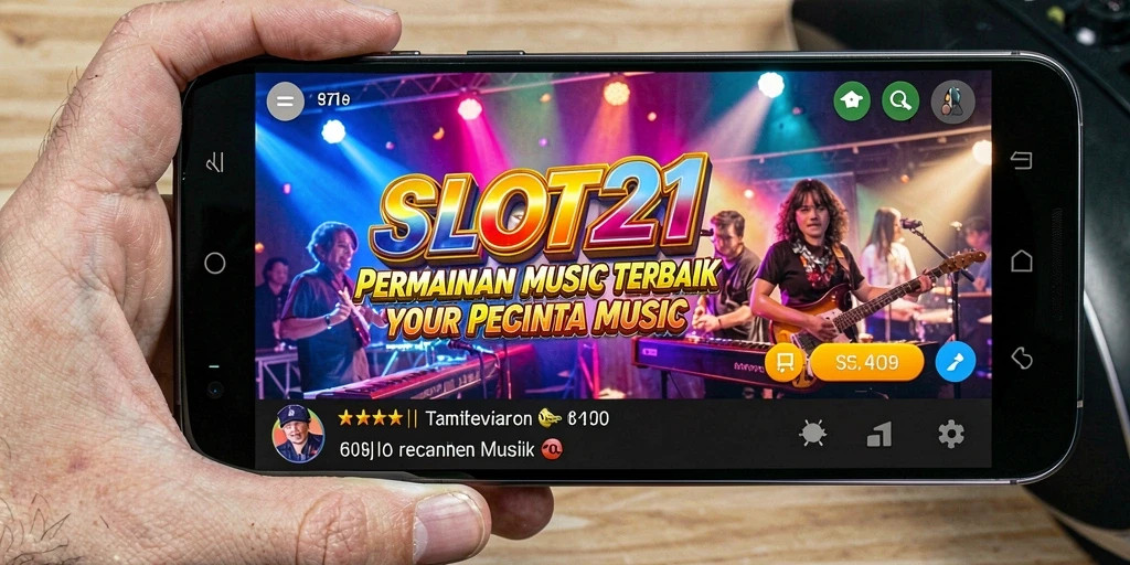 Tampilan gameplay SLOT21 yang seru dan interaktif dalam memainkan musik.