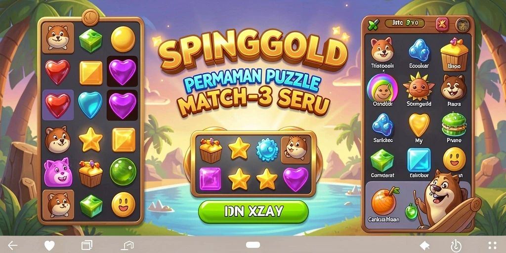 Tampilan menarik dari gameplay SPINGOLD yang seru dan menantang.