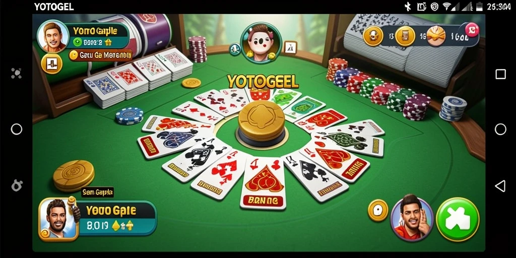Gameplay seru YOTOGEL dalam bermain Gaple online.